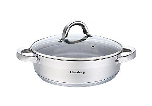 Faitout avec couvercle dans de nombreuses tailles 3.6l à 6.0L Faitout Casseroles induction inox KLAUS Montagne, Acier inoxydable, Silber, 3.6L