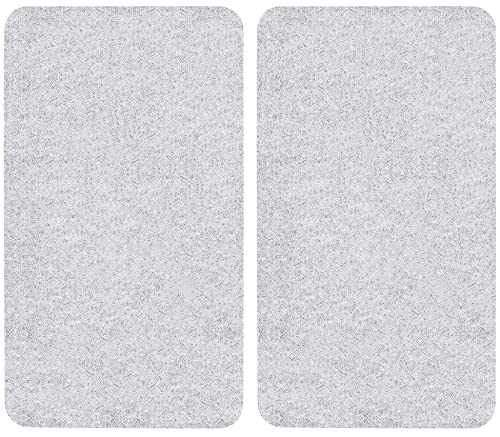 WENKO Protection plaque de cuisson en verre, protection plaque induction, lot de 2, verre trempé, 50x32 cm, transparent